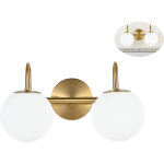Applique murale double g9 pour miroir de salle de bain, style m�di�val - moderne, structure en m�tal, ...