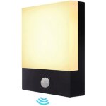 Applique murale d'extrieur  led 18w avec dtecteur de mouvement lampe d'extrieur pour terrasse, blanc ...