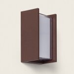 Applique murale extrieur led  double diffuseur slectionnable lysandra 12 w en aluminium cct rouille ...