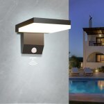 Applique murale extrieure 18w avec dtecteur de mouvement, clairage mural extrieur 6000k, clairage ...