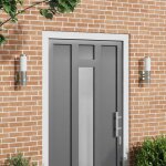 Applique murale extrieure avec dtecteur 2 pcs argent acier inoxydable ip44