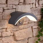 Applique murale ext�rieure en forme de u (noir, 17w, avec d�tection de mouvement et lumi�re chaude, 220v) ...