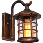 Applique murale ext�rieure, ip55 vintage lampe exterieur avec verre transparent, applique murale ext�rieure ...