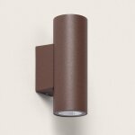 Applique murale extrieure led 12w aluminium clairage double face cct slectionnable satna rouille
