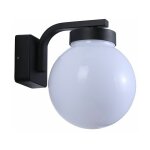 Applique murale globe 'lilian' e27 ip44 - noir