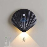 Applique murale  induction en forme de coque 6000 k avec dtecteur de mouvement 1200 mah avec capteur ...