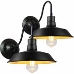 Applique murale industriel vintage lamp murale abat - jour m�tal luminaire murale int�rieur e27 �26cm ...