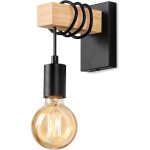 Applique murale industrielle en bois lampe murale vintage eclairage murale intrieur rtro e27 spot mural ...