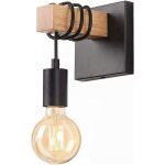 Applique murale industrielle en bois, style vintage e27, pour salon, chambre, salle à manger, couloir, ... Applique murale industrielle en bois, style vintage e27, pour salon, chambre, salle à manger, couloir, ...