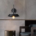 Applique murale industrielle rtro e27 lampe murale mtal luminaire murale couvercle de marmite 26cm ...