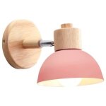 Applique murale industrielle vintage 15cm lampe murale r�glable en bois m�tal r�tro e27 luminaire applique ...