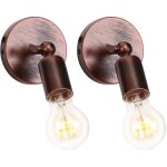 Applique murale industrielle vintage lampe murale fer forg luminaire murale rglable e27 rouille rouge ...
