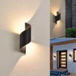 Applique murale int�rieur / ext�rieur, 10w blanc chaud lampe, up down luminaire, �clairage etanche ip65, ...
