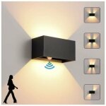 Applique murale int�rieur / ext�rieur avec d�tecteur de mouvement, led 24w moderne luminaire murale, ...