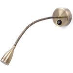 Applique murale intérieur, lampe de chevet flexible avec interrupteur, 1 led 3 w, bronze Applique murale intérieur, lampe de chevet flexible avec interrupteur, 1 led 3 w, bronze