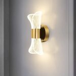 Applique murale intrieur led, 12w moderne lampe murale dimmable, clairage mural en mtal acrylique, ...