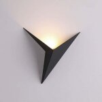 Applique murale interieur led 3w, cr�atif triangle forme noir lampe murale 3000k blanc chaud moderne ...