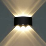 Applique murale interieur led 6w en aluminium, lampe murale moderne up down spot lampe pour salon chambre ...