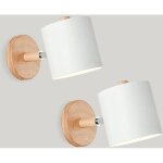 Applique murale interieur rglable lampe murale en bois applique avec abat - jour en mtal plafonnier ...
