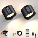 Applique murale int�rieur avec t�l�commande lot 2, touch lampe murale led sans fil, rechargeable batterie ...