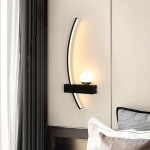 Applique murale intérieure, 14w 3000k blanc chaud, noir luminaire murals led en acrylique pour chambre, ... Applique murale intérieure, 14w 3000k blanc chaud, noir luminaire murals led en acrylique pour chambre, ...
