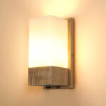 Comely applique murale intrieure bois, moderne e27 lampe murale design minimaliste, abat - jour en verre ...