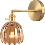 Applique murale int�rieure avec interrupteur abat - jour en verre lampe murale fleur luminaire lampe ...