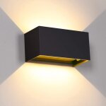 Applique murale intrieure led 24w, angle rglable, lampe murale de salon en aluminium noir, lampe murale ...