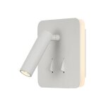 Applique murale int�rieure liseuse led carr�e blanche - mantra - cayman