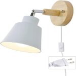 Applique murale avec interrupteur marche et prise lampe de chevet moderne vintage macaron applique murale ...