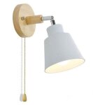 Applique murale avec interrupteur  tirette rotation libre  350 lampe de chevet rtro moderne applique ...