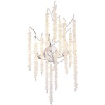 Applique murale, lampe murale, m�tal chrom�, cristaux en plastique transparent, h 60 cm