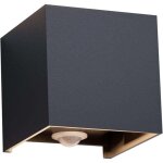 Applique murale led 12w int�rieur ext�rieur d�tecteur mouvement blanc chaud 3000k ip65 �tanche angle ...