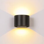 Applique murale led 12w noir lampe murale d'int�rieur applique murale aluminium moderne pour salon, chambre ...