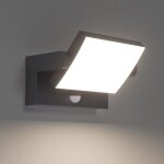 Applique murale led 18 w avec d�tecteur de mouvement, panneau led rotatif, �clairage ext�rieur moderne ...