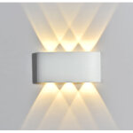 Applique murale led 6 w, moderne, �tanche, en aluminium, �clairage direct vers le haut et vers le bas, ...