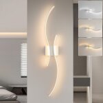 Applique murale led 60 cm x 15 cm, lampe murale moderne en arc, lampe de chevet d'int�rieur, plafonnier, ...