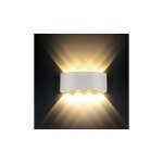 Applique murale led 8w blanc chaud 3000k aluminium moderne pour salon chambre couloir escalier cuisine ...