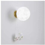 Applique murale led enfant astronaute abat jour lune �clairage g9 chambre