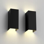 Applique murale led int�rieur et ext�rieur, 2x12w angle de faisceau r�glable, �tanche ip65 design moderne ...