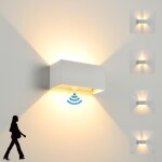 Applique murale led d'int�rieur / ext�rieur avec d�tecteur de mouvement, 24 w, applique murale �tanche ...