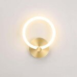 Applique murale led int�rieur or moderne lampe de chevet ronde 19cm salon couloir applique murale chambre ...