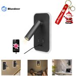 Applique murale led, liseuse de chevet avec interrupteur, port de charge usb, �clairage d'ambiance r�glable ...