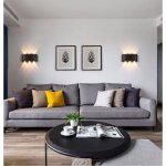 Applique murale led moderne d'int�rieur blanc chaud, 6 w, coque noire, ip65, �tanche, lampe murale d'ext�rieur ...