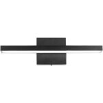 Applique murale led noire moderne de 15, 7 pouces, 9 w, en aluminium givré, pour salle de bain, blanc ... Applique murale led noire moderne de 15, 7 pouces, 9 w, en aluminium givré, pour salle de bain, blanc ...