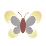 Applique murale led papillon 14 w 85 - 265 v pour chambre d'enfant, lampes modernes, ailes blanches et ...