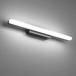 Applique murale led salle de bain 40 cm ? blanc froid 6000k ? 9w 800lm ? acier inoxydable ? non dimmable ...