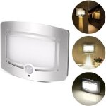 Applique murale led sans fil avec d�tecteur de mouvement - onever - blanc - int�rieur - led