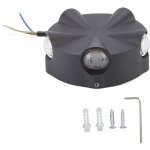 Applique murale led simple ronde aluminium extrieur tanche noir applique murale 5w 5led cinq cts clairage ...