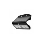 Applique murale led solaire 6. 8w 4000k noir + d�tecteur